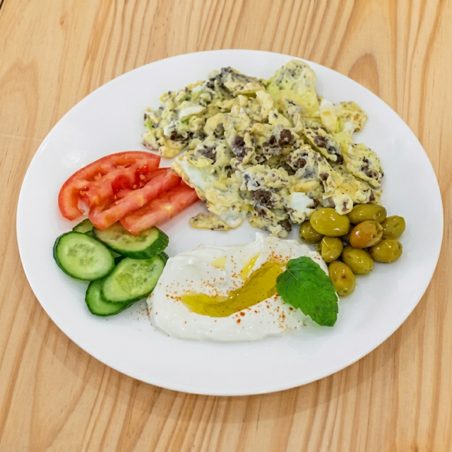 Eggs & Awarma Platter.